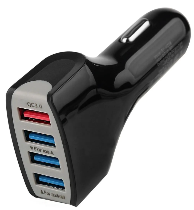 Incarcator auto 12v car charger holder cu 4 usb si 35w